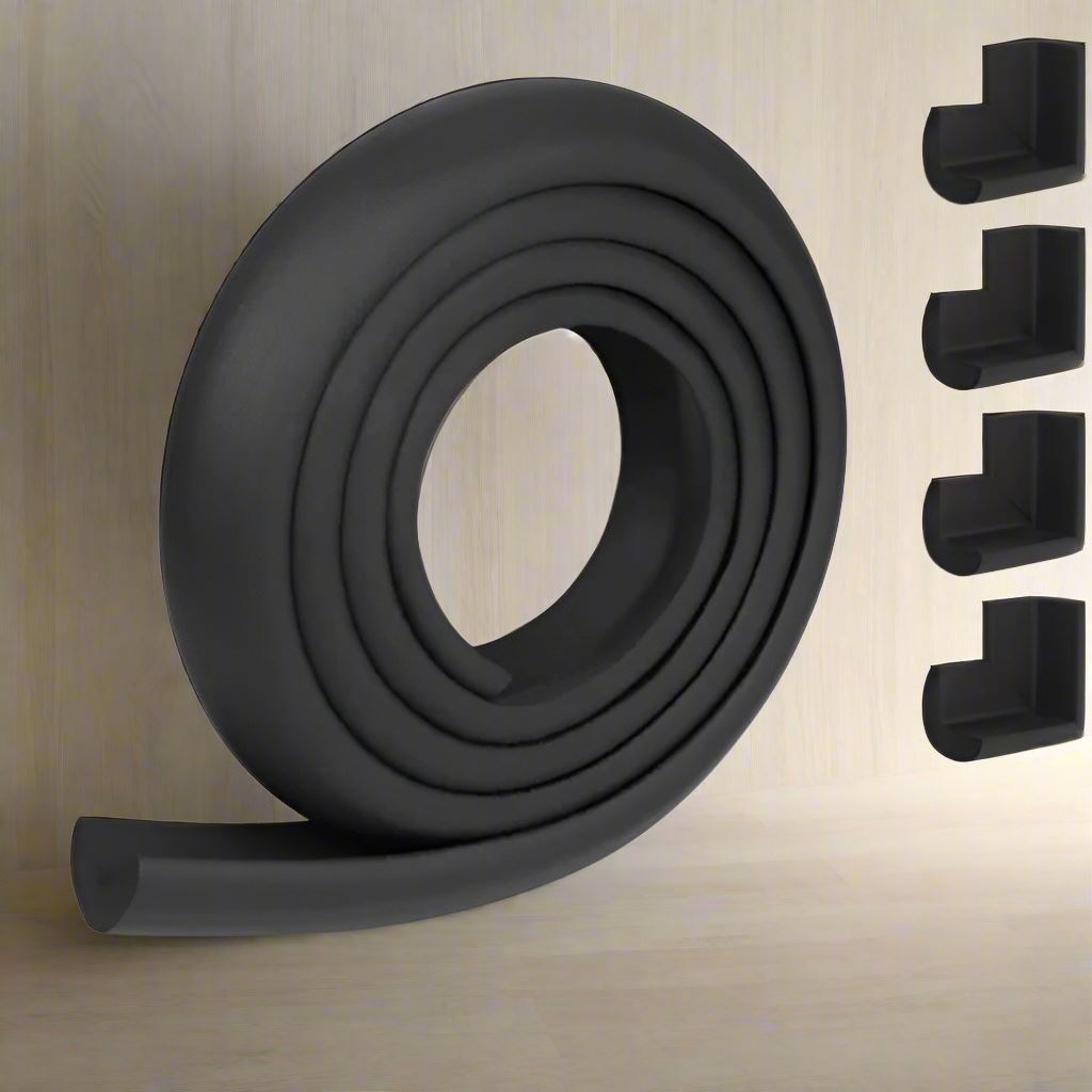 Protecteur de Coin de Table - BabySafetyCornerProtector™ - Noir - Bébé Sans Risque