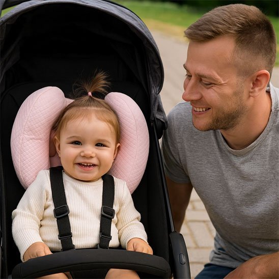 Cale tête bébé | Ergonomique Anti - Tête Plate - Bébé Sans Risque