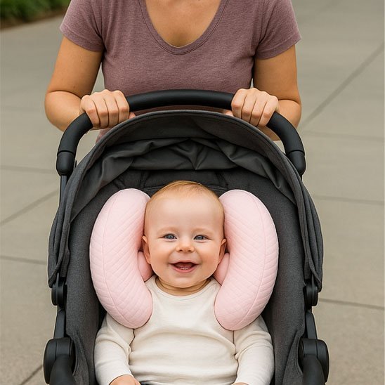 Cale tête bébé | Ergonomique Anti - Tête Plate - Bébé Sans Risque