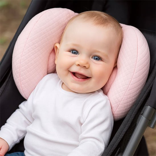 Cale tête bébé | Ergonomique Anti - Tête Plate - Bébé Sans Risque