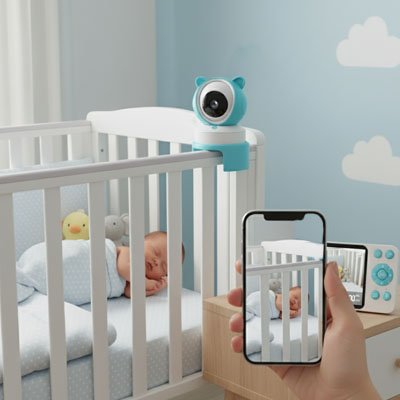 Camera bebe | Surveillance HD bidirectionnelle - Bébé Sans Risque