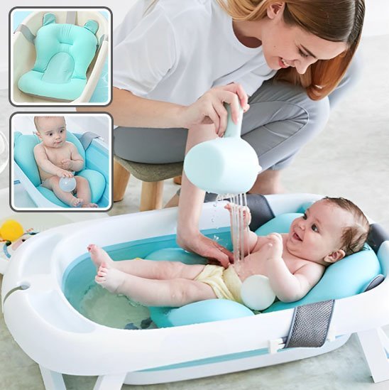 Coussin de bain bébé | Ergonomique Anti - Glisse - Bébé Sans Risque
