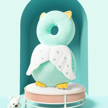 Oreiller Bebe - OreillerProtectionBébé™ - Hiboux Vert - Bébé Sans Risque