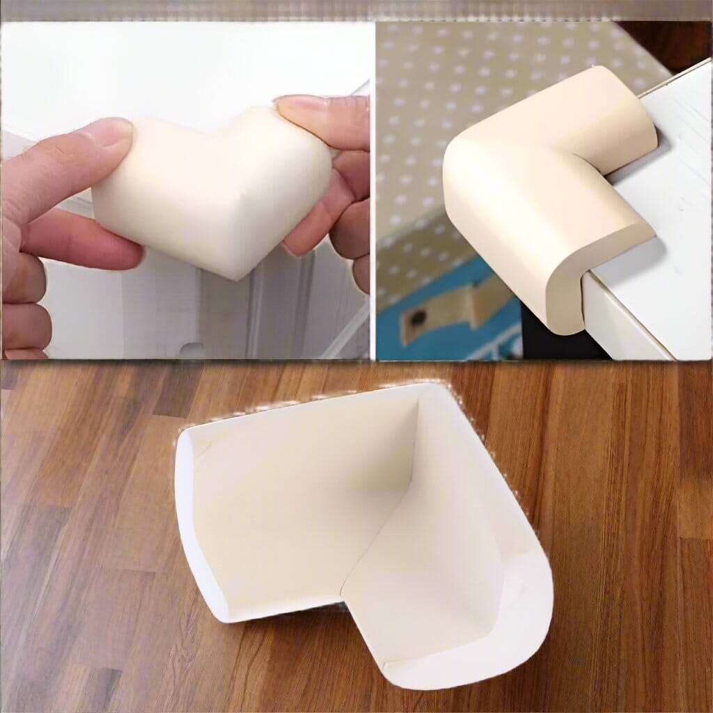 Protecteur de Coin de Table - BabySafetyCornerProtector™ - Blanc - Bébé Sans Risque