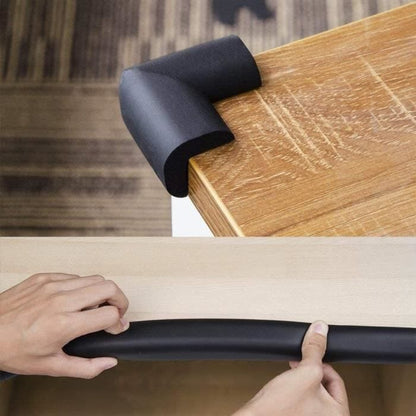 Protecteur de Coin de Table - BabySafetyCornerProtector™ - Noir - Bébé Sans Risque